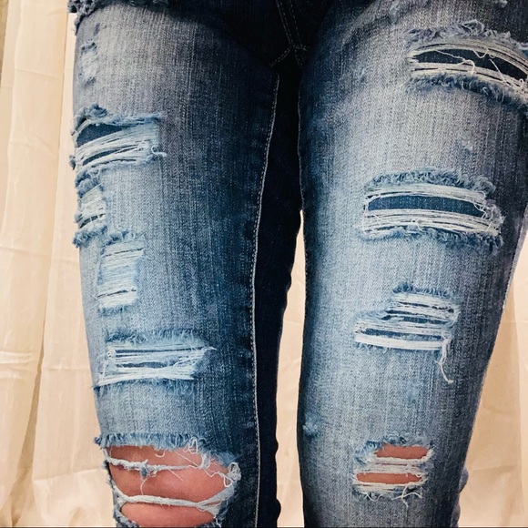 Faded Glory Denim - Distressed Skinny Jeans